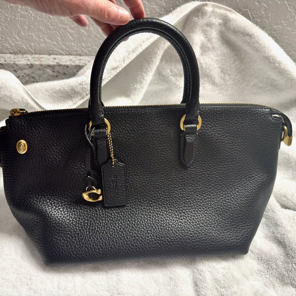 Coach Cara satchel. LOW PRICE because of NO crossbody strap.  Fast shipper.